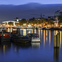 Buy canvas prints of  Amsterdam After Dark by Carolyn Eaton