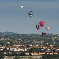 Buy canvas prints of  Balloons over Bristol by Carolyn Eaton