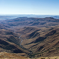 Buy canvas prints of  View from the Drakensbergs, South Africa by Carolyn Eaton