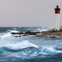 Buy canvas prints of  Lighthouse at Umhlanga Rocks, Durban, South Afric by Carolyn Eaton