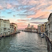 Buy canvas prints of Sunset in Venice by Carolyn Eaton
