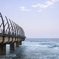 Buy canvas prints of Pier at Umhlanga Rocks at Sunset, South Africa by Carolyn Eaton