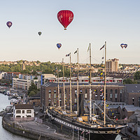 Buy canvas prints of Balloons over the SS Great Britain by Carolyn Eaton