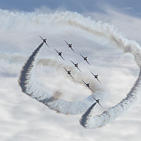 Buy canvas prints of The Royal Air Force Aerobatic Team or Red Arrows by Carolyn Eaton