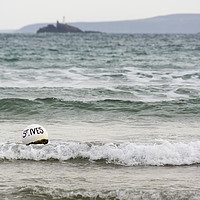 Buy canvas prints of St Ives - Buoy in the Sea by Carolyn Eaton