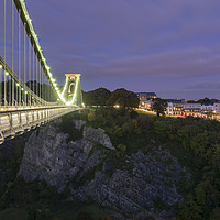 Buy canvas prints of Clifton suspension Bridge at Night by Carolyn Eaton