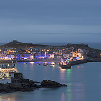 Buy canvas prints of Christmas Lights at St Ives by Carolyn Eaton