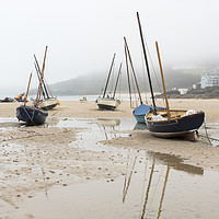 Buy canvas prints of Misty Morning in St Ives by Carolyn Eaton