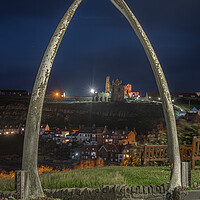 Buy canvas prints of Enchanting Night View of Whitby by Alan Tunnicliffe
