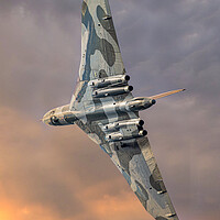 Buy canvas prints of The Majestic Avro Vulcan XH558 by Alan Tunnicliffe