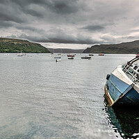 Buy canvas prints of Portree harbour by Alan Tunnicliffe