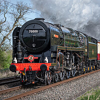 Buy canvas prints of Majestic Britannia Steams Through Stoke by Alan Tunnicliffe