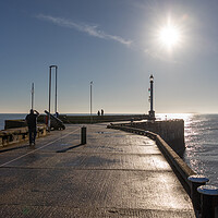 Buy canvas prints of Glowing Sunrise at Bridlington Pier by Alan Tunnicliffe