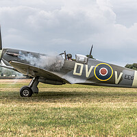 Buy canvas prints of Spitfire starting up by Alan Tunnicliffe