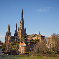 Buy canvas prints of Majestic Beauty of Lichfield Cathedral by Alan Tunnicliffe