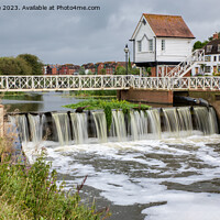 Buy canvas prints of Tewksbury weir by Alan Tunnicliffe