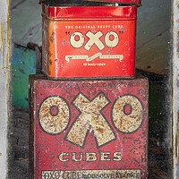 Buy canvas prints of oxo tins by Alan Tunnicliffe