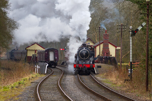 full steam ahead in colour Picture Board by Alan Tunnicliffe