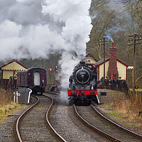 Buy canvas prints of full steam ahead in colour by Alan Tunnicliffe