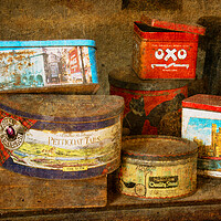 Buy canvas prints of Old tins by Alan Tunnicliffe