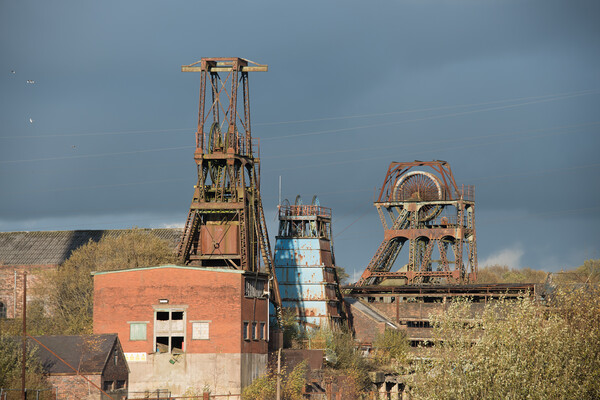 Chatterley Whitfield Coal Mine Architecture Picture Board by Alan Tunnicliffe