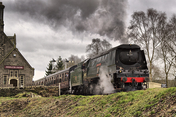 The mighty pacific chugs through cheddleton Picture Board by Alan Tunnicliffe