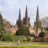 Buy canvas prints of lichfield cathedral by Alan Tunnicliffe