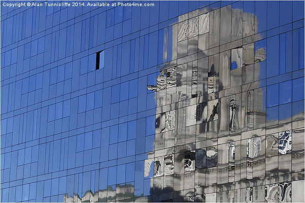 Mesmerizing Liverpool Reflection Picture Board by Alan Tunnicliffe