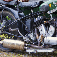 Buy canvas prints of BSA Motorcycle by Alan Tunnicliffe