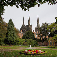 Buy canvas prints of  Memorial Garden at Lichfield by Alan Tunnicliffe