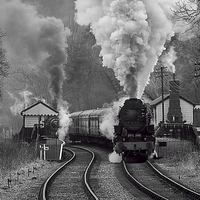 Buy canvas prints of  Letting off steam by Alan Tunnicliffe