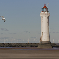 Buy canvas prints of  Perch Rock Lighthouse by Alan Tunnicliffe