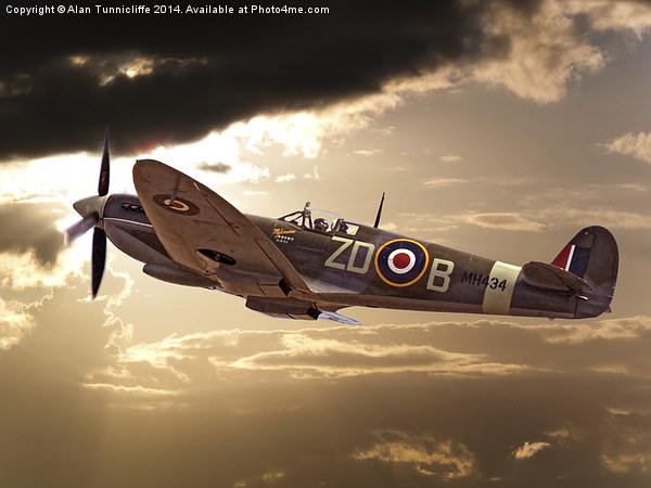  Supermarine Spitfire Picture Board by Alan Tunnicliffe