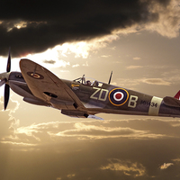 Buy canvas prints of  Supermarine Spitfire by Alan Tunnicliffe