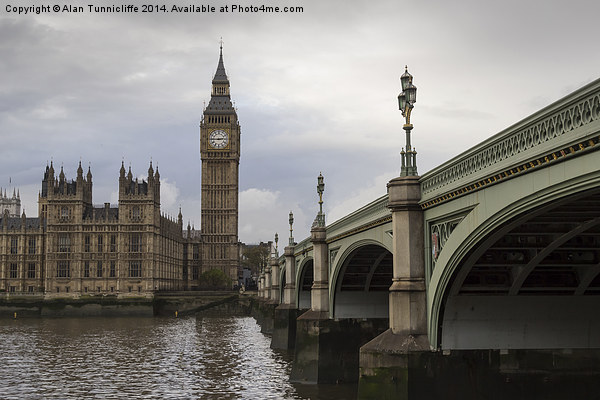  Westminster bridge and Big Ben Picture Board by Alan Tunnicliffe