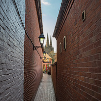 Buy canvas prints of Lichfield cathedral spires by Alan Tunnicliffe