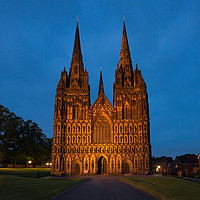 Buy canvas prints of Lichfield cathedral  by Alan Tunnicliffe