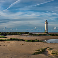 Buy canvas prints of Perch Rock lighthouse by Alan Tunnicliffe