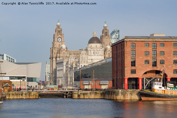 Majestic Liverpool Waterfront Picture Board by Alan Tunnicliffe