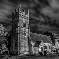 Buy canvas prints of Village church at night by Alan Tunnicliffe