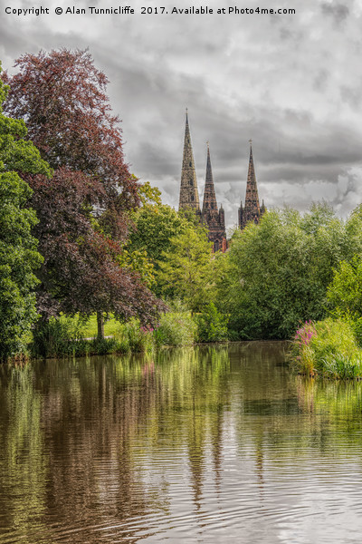 Majestic Lichfield Cathedral Picture Board by Alan Tunnicliffe