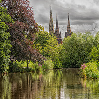 Buy canvas prints of Majestic Lichfield Cathedral by Alan Tunnicliffe