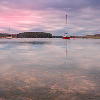 Buy canvas prints of sunrise over a lake by Alan Tunnicliffe