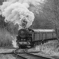 Buy canvas prints of Mighty Locomotive on the Move by Alan Tunnicliffe