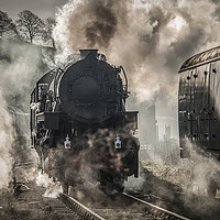 Buy canvas prints of Steam locomotive by Alan Tunnicliffe