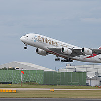Buy canvas prints of Emirates Airbus by Alan Tunnicliffe