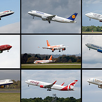 Buy canvas prints of Majestic Commercial Airliners in Flight by Alan Tunnicliffe