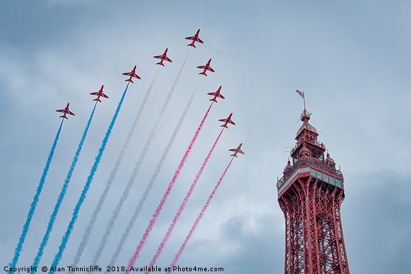 Red arrows Picture Board by Alan Tunnicliffe