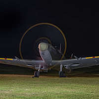 Buy canvas prints of Nighttime Glory A Supermarine Spitfire Mk Vc by Alan Tunnicliffe
