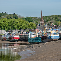 Buy canvas prints of Kirkcudbright harbour by Alan Tunnicliffe